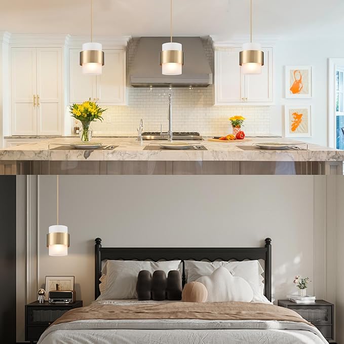 Modern Home Pendant Light Fixtures Brass Hanging Light for Kitchen Island