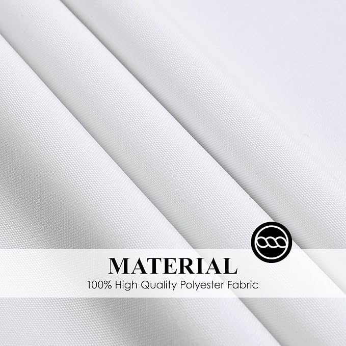 Round Tablecloth 8 Pack 108 Inch White Tablecloths Washable Decorative Linen Polyester Table Clothes Cover for Dining Table Banquets Buffet Parties and Wedding