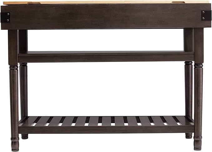 SEI Furniture Waysmere Kitchen Island, Smoked ash, Natural