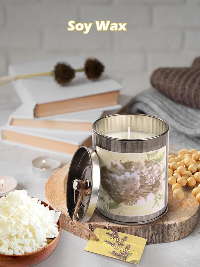 Scented Candle Gift Set, 4 Pack 32oz Soy Wax Candles Set, 200 Hour Burn Time Long Lasting Aromatherapy Candles Set, Container Candles Ideal for Home Decor and Gift for Women and Men