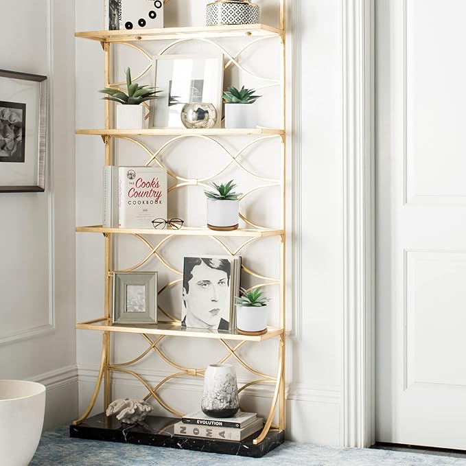 Hopewood Artificial Succulents Plant, Faux Agave Succulent Plant in Ceramic Pots with Bamboo Tray, Fake Potted Plants for Office Desk Living Room Decor(Set of 2)