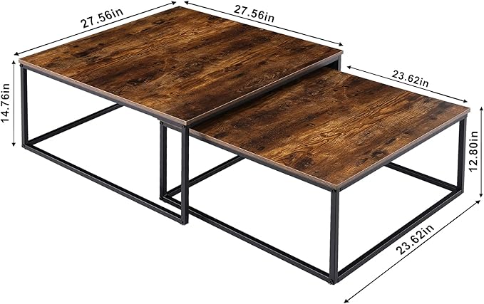 Coffee Tables Nesting Coffee Table Set Living Room Tables Rectangular Coffee Table for Living Room