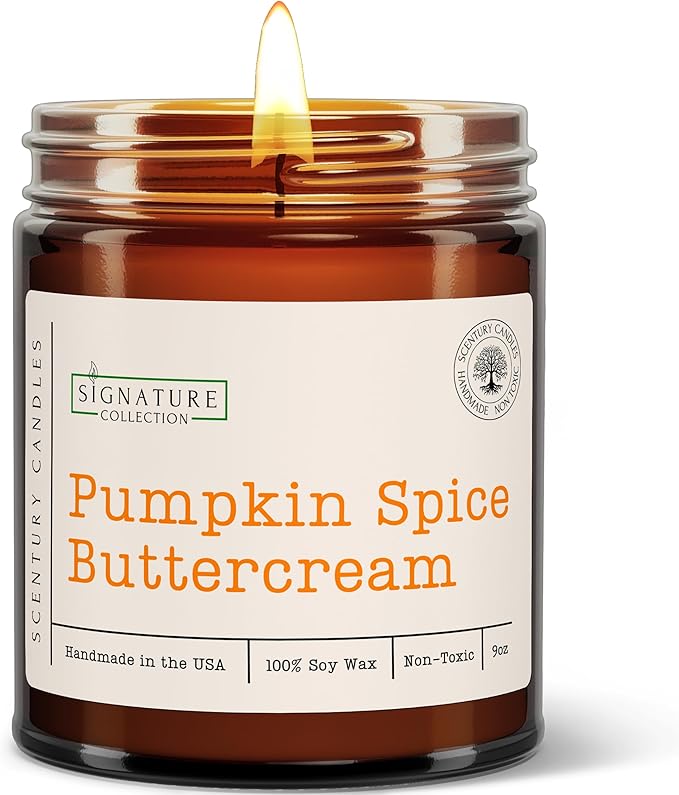 Pumpkin Spice Buttercream Fall Scented Candle, Many Scents to Choose from, All Natural Non-Toxic Soy Wax, Handmade in The USA (Pumpkin Spice Buttercream)
