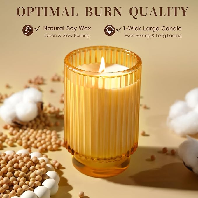 Vanilla Cupcake Scented Candle for Women & Men, Over 70 Hours Burning Soy Jar Candle for Home Scented, Aromatherapy Scented Candle Ideal for Creating Relaxing Ambience & Holiday Gifting