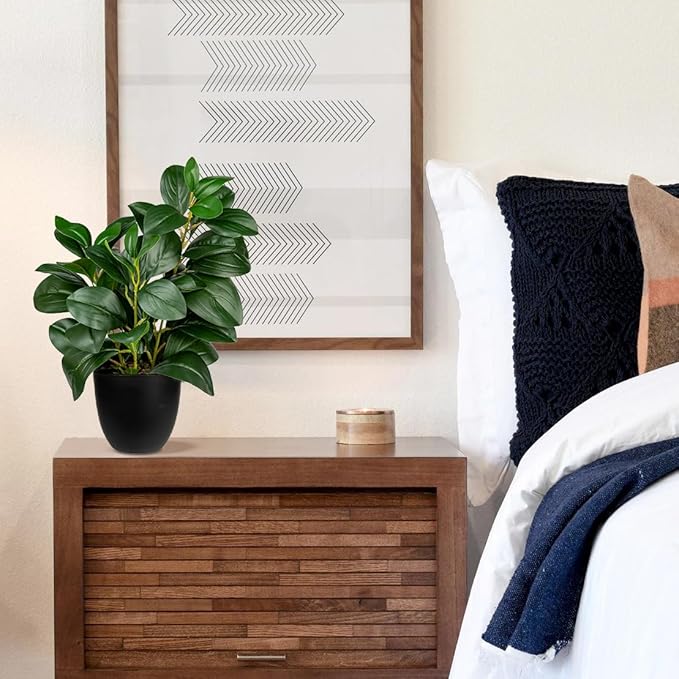 Briful Artificial Plants Mini Camellia Potted Fake Plants Small Faux Plastic Plants Desk Plant Artificial Flowers with Vase for Home Office Desk Kitchen Garden Indoor Decor