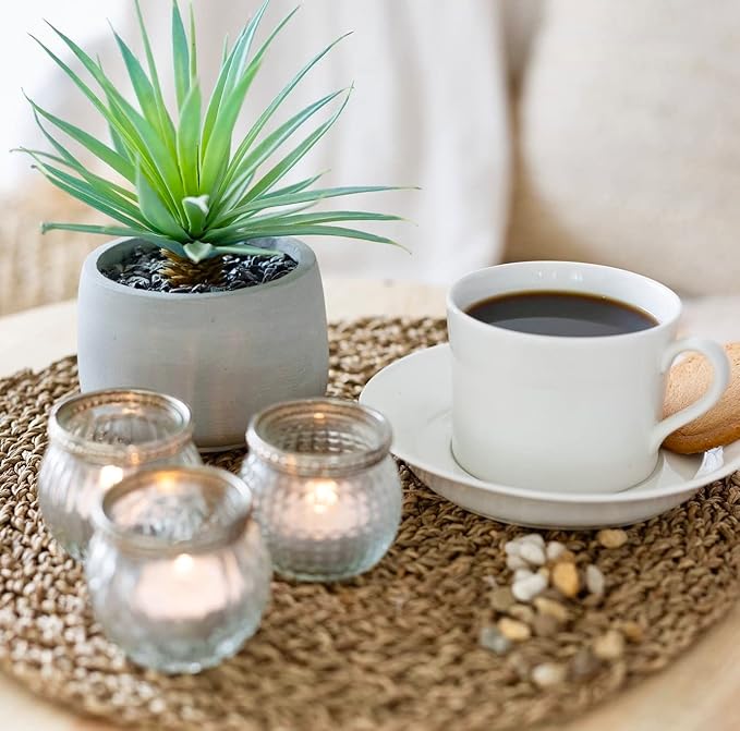 Kurrajong Farmhouse Artificial Plant | Fake Plant | Artificial Succulent in Pot | Fake Succulent | Faux Plant Indoor | Faux Greenery Desk Decor