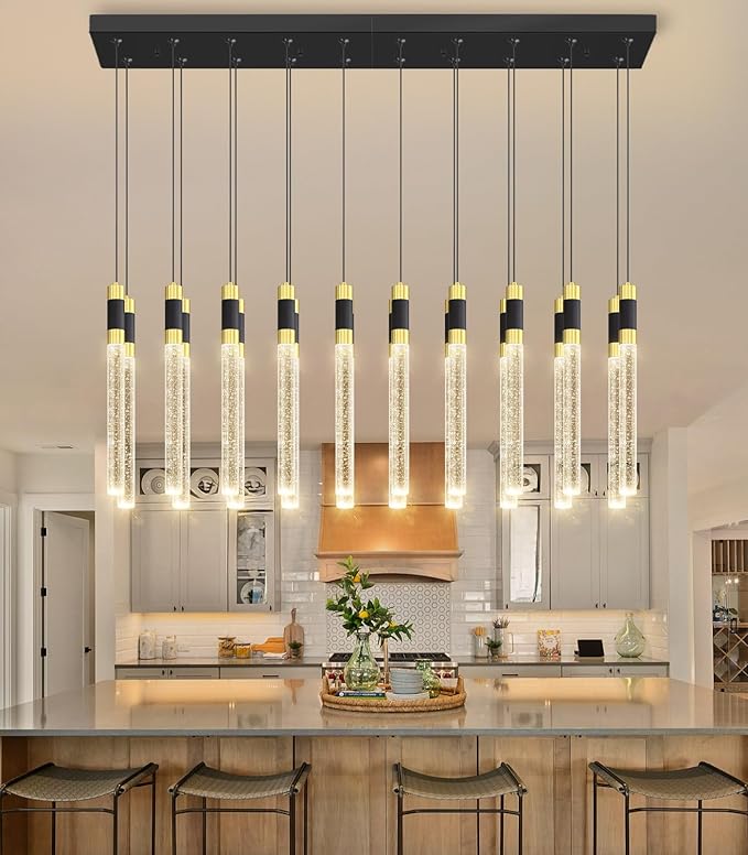 20 Lights Modern Chandeliers for Dining Room LED Dimmbale Light Fixture for High Ceiling Pendants Lighting for Living Room