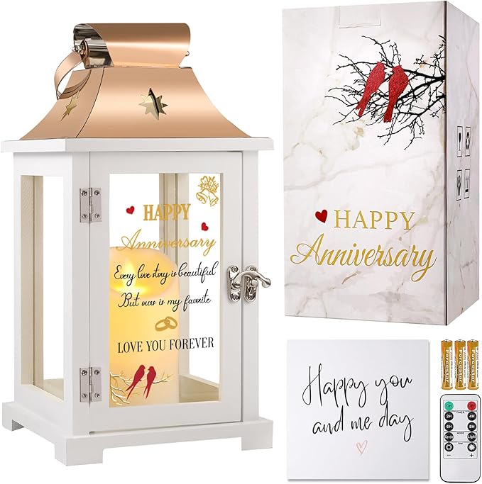 50th Wedding Anniversary Lantern,Best 50th Anniversary Wedding Gifts for Couple Parents Husband Wife Grandparents,Happy 50th Anniversary Decoration,Unique 50th Anniversary Wedding Gift Ideas
