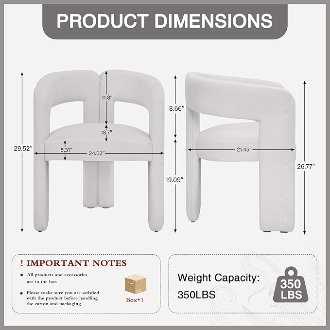 Modern Barrel Dining Chairs, Upholstered Linen Dining Room Chair with Wooden Legs, Accent Chairs for Kitchen/Dining Room/Living Room, Grey