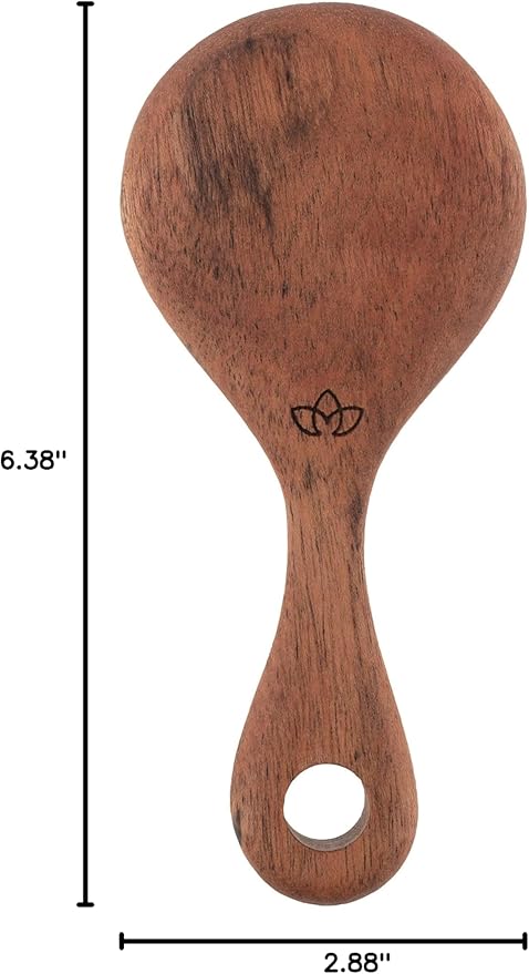 Karma Short Wood Tasting Spoons Set - Short Wood Spoons for Cooking - Wood Kitchen Utensils - Wood - Set of 3