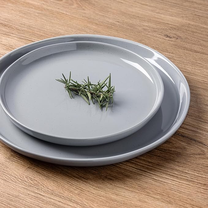 GBHOME Ceramic Dinnerware Sets for 6, 18pcs Stoneware Plates and Bowls Sets, Handmade Chip and Scratch Resistant Dishes Set, Dishwasher & Microwave Safe