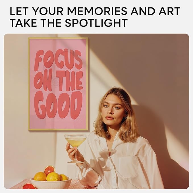 Homeforia 14x22 Picture Frame Gold, High End Metal 14x22 Poster Frames with Mat 12x16 Photo, 14 x 22 Gold Frames Matted to 12 by 16 Print, 22x14 Thin Hanging Frames, Tempered Glass, Wall Kit, Set of 3