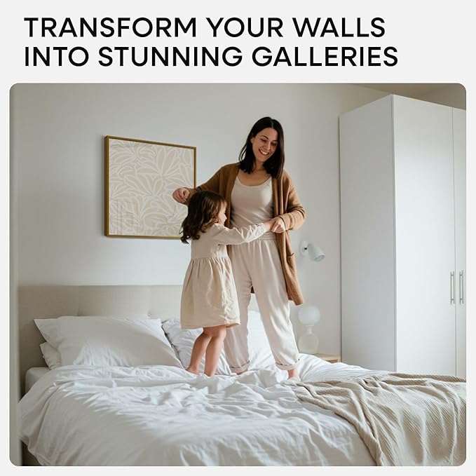 Homeforia 20x20 Picture Bronze Frames, High End Metal 20 x 20 Square Poster Frame with Mat 16 x 16 Photo, 20x20 Brass Frame Matted to 16x16 Print, 20by20 Thin Frames, Tempered Glass, Wall Kit, Set of 3