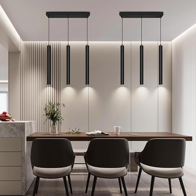 OKELI Modern 3-Light Pendant Light Fixtures Square Pendant Lights Kitchen Island LED Minimalist Pendant Lighting Fixture for Kitchen,Dinning Room,Bedroom,Hallway,Bar