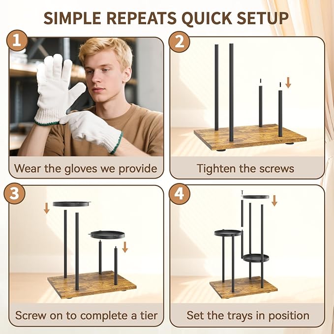 LASZOLA Black 6 Tier Plant Stand Indoor Heavy Duty Metal Planter Flower Holder Rack, Multi Modern Narrow Organizer, Floor Vertical Tower, Spiral Sturdy Decorate for House Bathroom Office Living Room