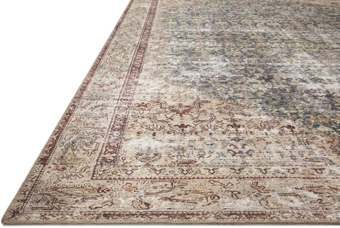 Loloi Amber Lewis Georgie Collection GER-04 Teal/Antique 3'-0" x 10'-0", .19" Pile Height, Runner Rug