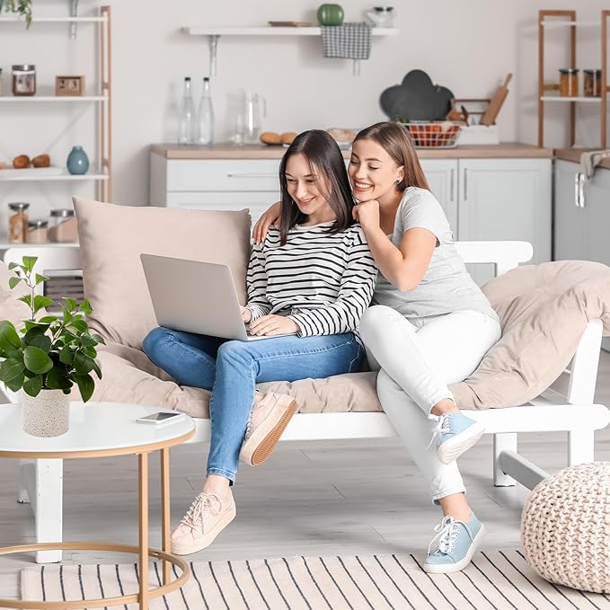 AlphaAcc Fake Plants Greenery Ficus Leaf Artificial Plant Indoor Bathroom Potted Faux Plant Decor with White Marble Planter for Kitchen Counter Bedroom Office Coffee Table Decoration