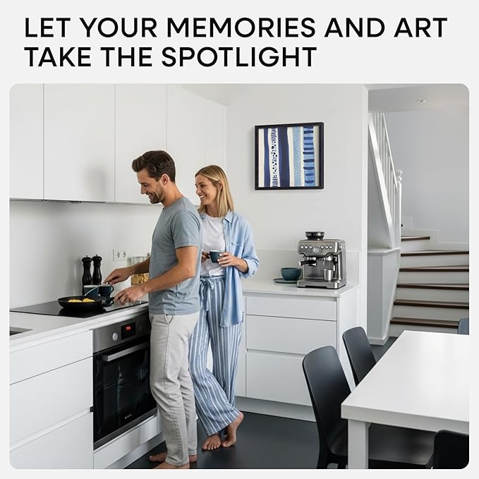 Homeforia 14x14 Black Wood Frame, High End Oak 14 x 14 Square Picture Frames with Mat 12 by 12 inches Photo, 14by14 Black Wooden Poster Frames Matted to 12x12 Print, Tempered Glass, Wall Kit, Set of 1