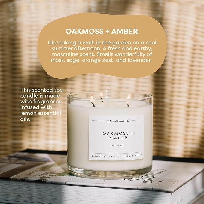 Calyan Wax Co. Everyday Scented Candle Set, Bundle of 4 Scented Candles, Bulk 3 Wick Candles, Non Toxic & Vegan Soy Wax, Candle Gift Set, 43 Hour Burn Time, 14.9oz Each