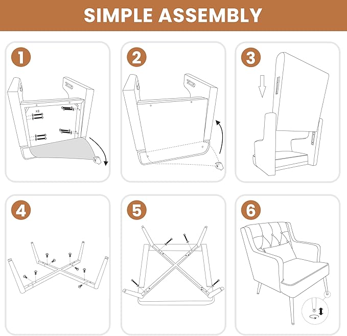 Yaheetech Accent Chair, Living Room Chair Mid Century PU Leather Armchair Lumbar Pillow, Comfy Upholstered Reading Chair Wood Leg Bedroom Lounge Brown