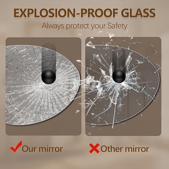 Irregular Wall Mirror 28"x36", Frameless Asymmetrical Mirror for Wall, Modern Decorative Bathroom Mirror, Wall Mounted Mirror for Bedroom Living Room Entryway