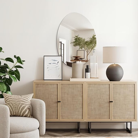 Irregular Wall Mirror 24"x32", Frameless Asymmetrical Mirror for Wall, Modern Decorative Bathroom Mirror, Wall Mounted Mirror for Bedroom Living Room Entryway