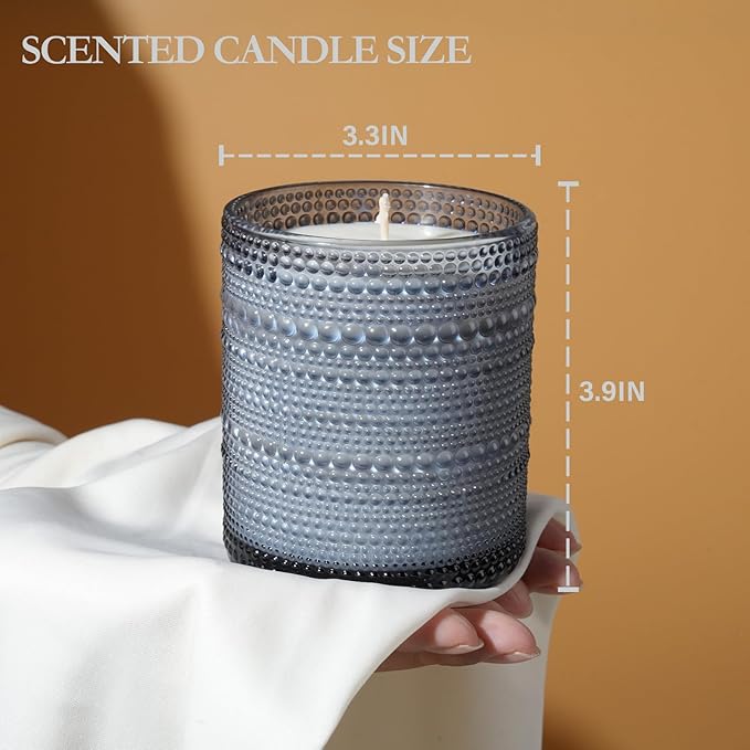 Mid Summer's Night Scented Candle with Lid, 60+ Hours Musk, Patchouli, Sage Jar Candle Aromatherapy Candle for Home, Soy Wax Cotton Fiber Wicks, Giftable