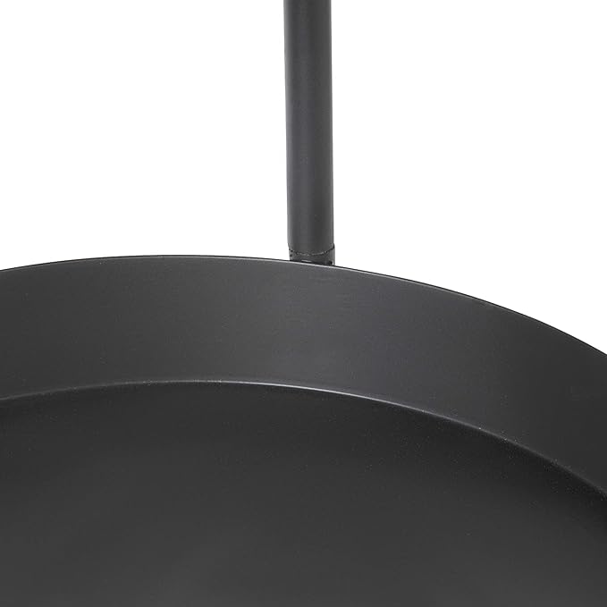 Kate and Laurel Finn Tri-Level Metal Plant Stand, Charcoal Gray, Decorative Hinged Tray Stand Display