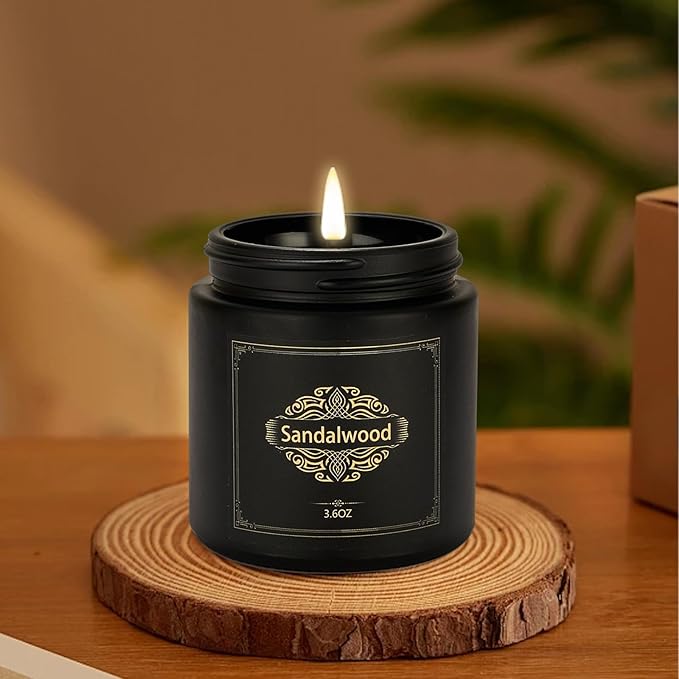 Scented Candles Gift Sets for Men, 6 Pack Soy Candles for Home Scented, Dad Gifts for Fathers Day, Boyfriend, Men Candles Sets Scents of Lavender/Oak/Sandalwood/SmokedVanilla/Leather/Freesia