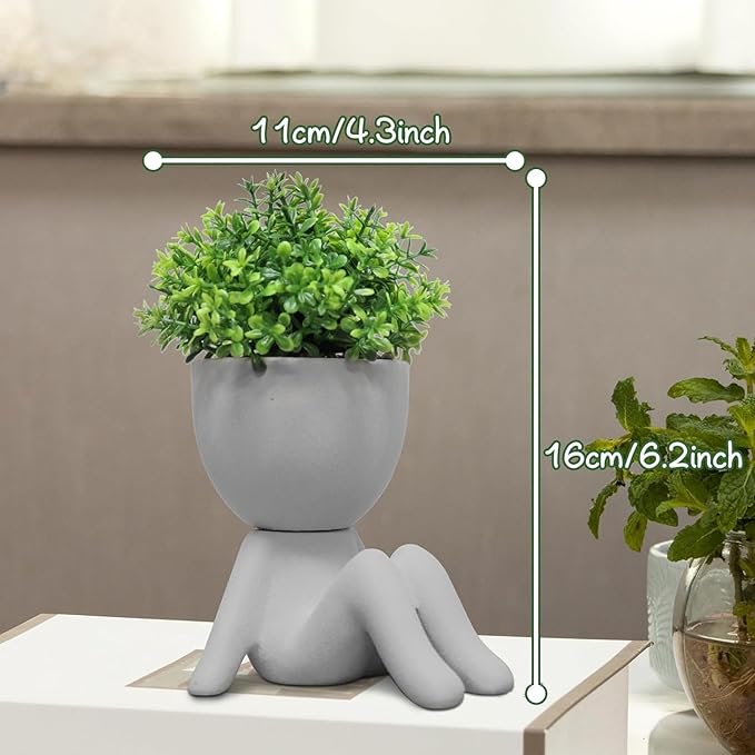 Zerzsy Mini Succulent Plant Fake Plants Succulents Plants Artificial for Home Bathroom Living Room Office Decor Cute Desktop Decoration