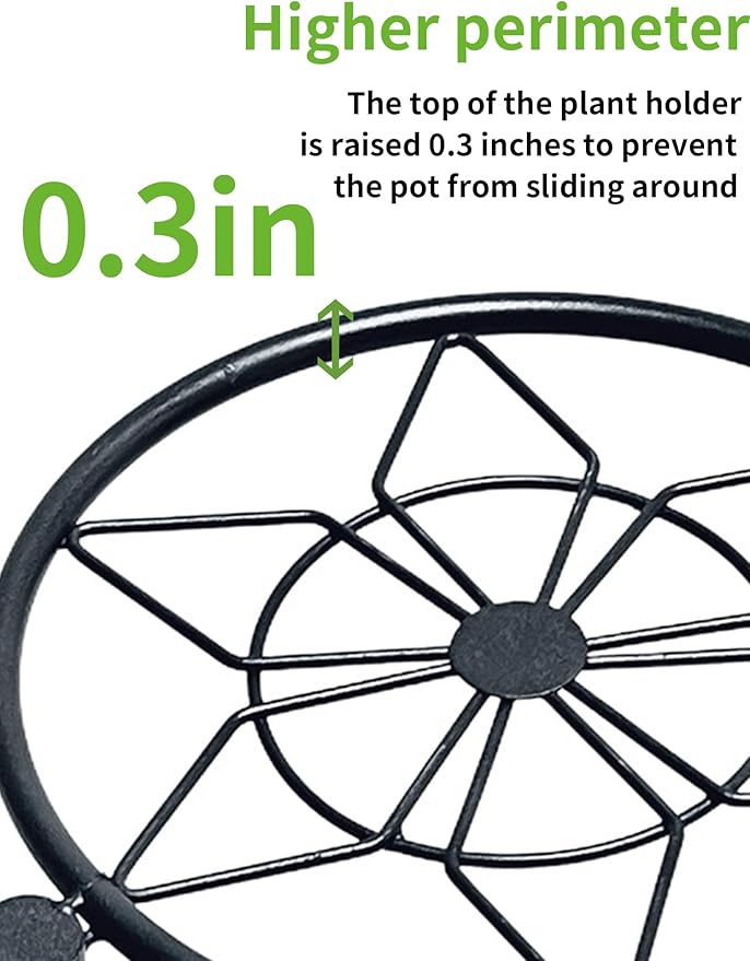 6 Tier Metal Plant Stands Outdoor Indoor, Heavy Duty Flower Pot Holder Potted Display Rack Shelf, Tall Corner Plant Shelf for Patio Garden Balcony Living Room Bedroom -BlackDiamond