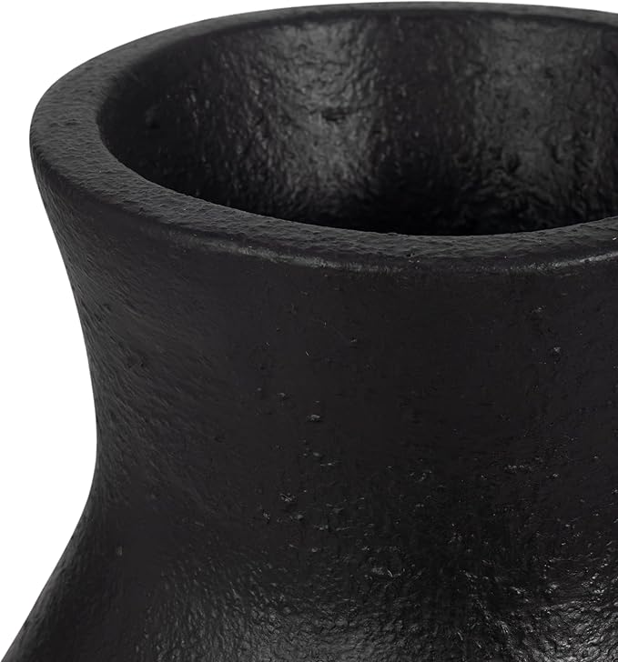 Terracotta, 19" Unique Vase, Black