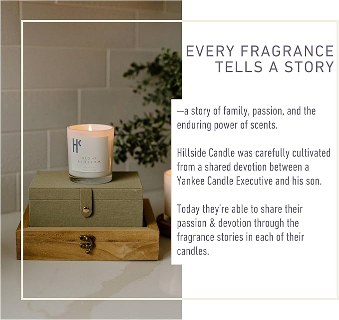 Night Blossom Single Wick Soy Candles, Luxury Scented Candles for Home - Up to 60 Hour Burn Time, Cruelty-Free Soy Wax Blend - Jasmine Fragrance, Notes of Apple & Musk (9 oz)