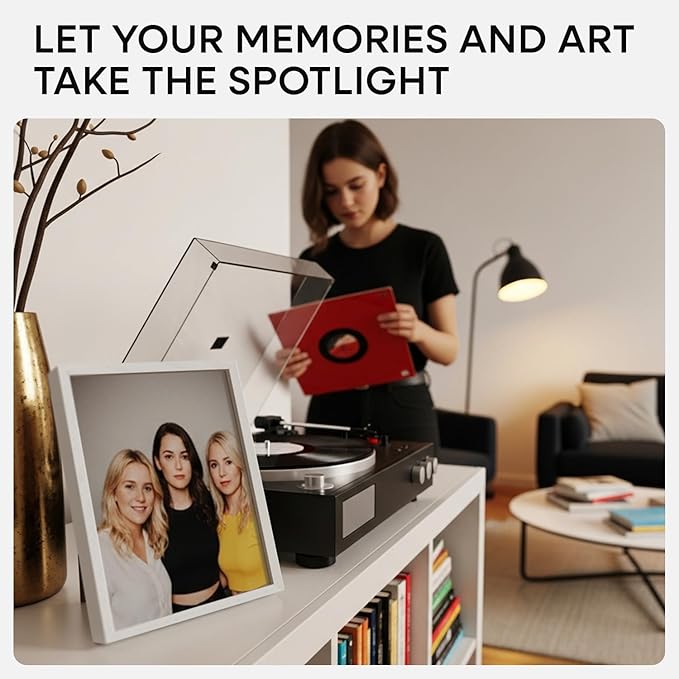 Homeforia 8.5 by 11 Picture Frame White, High End Oak 8.5 x 11 Wood Frames with Mat 6 x 8 inch Photo, 8.5by11 Wooden Frame Matted to 6x8 Art, Wall or Tabletop Frame, Tempered Glass, Wall Kit, Set of 1