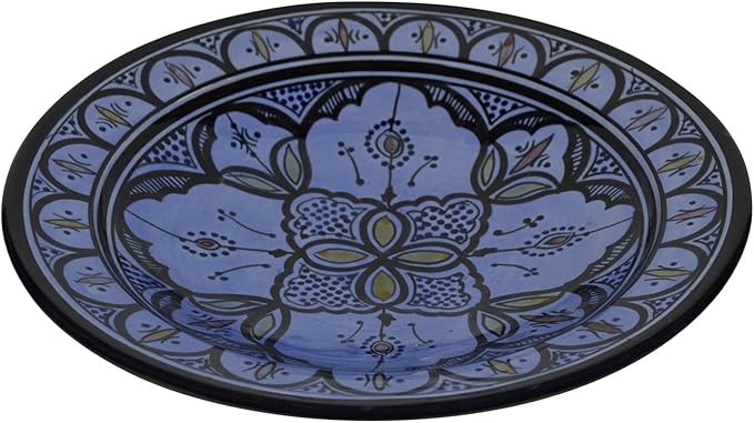 Ceramic Plates Moroccan Handmade Serving, Wall Hanging, Exquisite Colors Decorative Large 12 inches Diameter