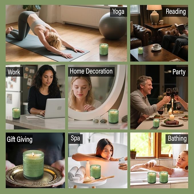 Balsam & Cedar Scented Candles, Soy Scented Candle for Home Large Jar Candle, Aromatherapy Candle Over 60 Hours Christmas Candles Ideal Holiday Gift