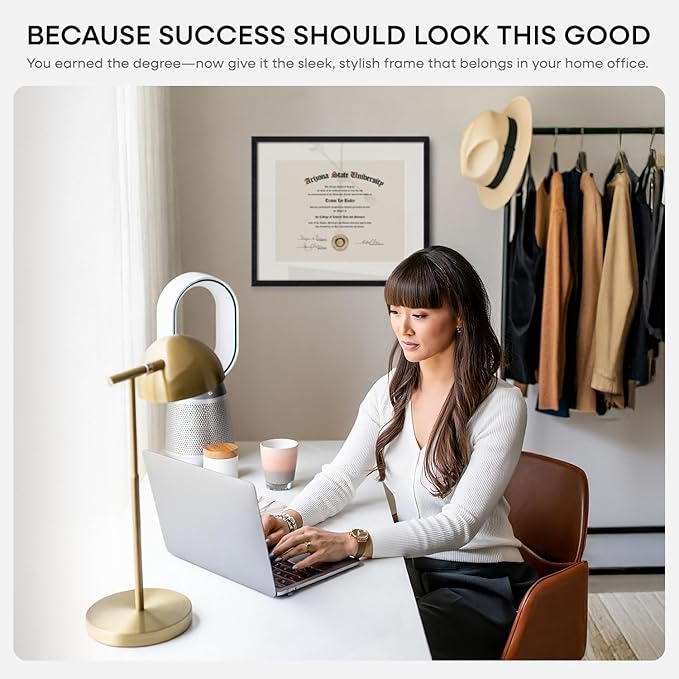 Homeforia 15x18 Diploma Black Wood Frame, High End Black Oak 15 x 18 Certificate Frames with Mat 11 x 14, 18x15 Document Frame Matted to 11x14, Degree Wooden Frames, Tempered Glass, Wall Kit, Set of 1