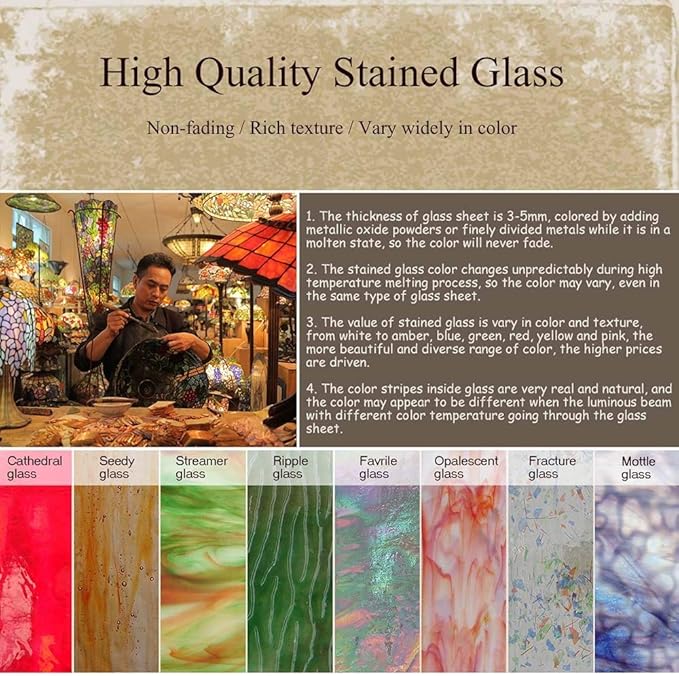 Bieye L10710 Dragonfly Tiffany Style Stained Glass Torchiere Floor Lamp with 13 Inch Wide Handmade Lampshade Metal Base for Dark Corner Living Room Bedroom, Orange Blue, 71 inch Tall