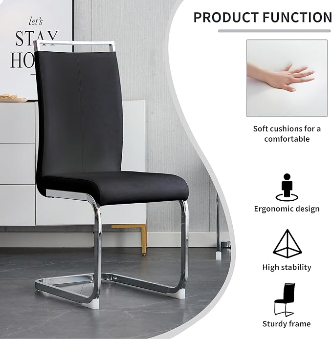 11 Piece Glass Dining Table Set, 79" Modern Dining Table Set for 10, 0.5" Thick Tempered Glass Tabletop with Silver Chrome Metal Legs and Grey Crossbar, 10 PU Chairs for Dining Room, Kitchen