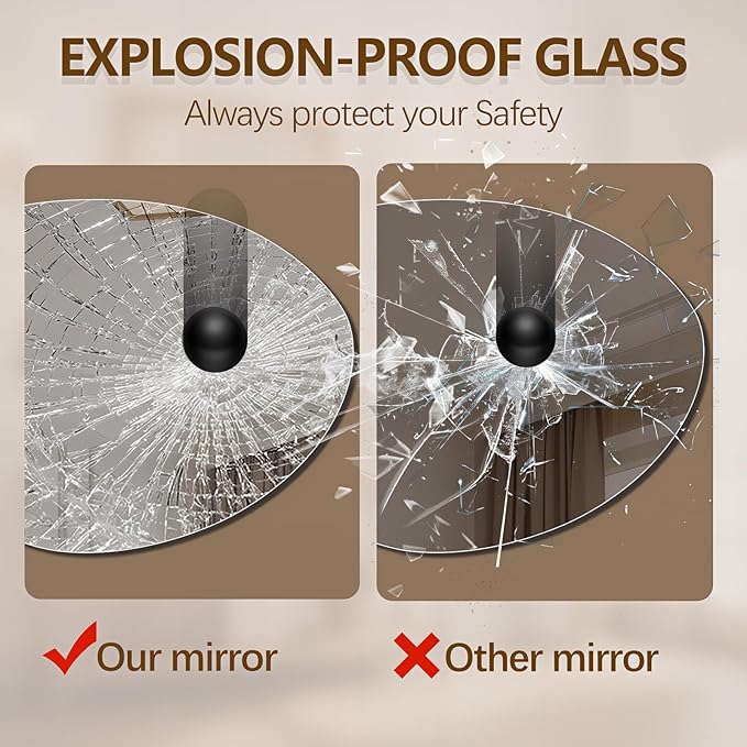 Irregular Wall Mirror 24"x32", Frameless Asymmetrical Mirror for Wall, Modern Decorative Bathroom Mirror, Wall Mounted Mirror for Bedroom Living Room Entryway