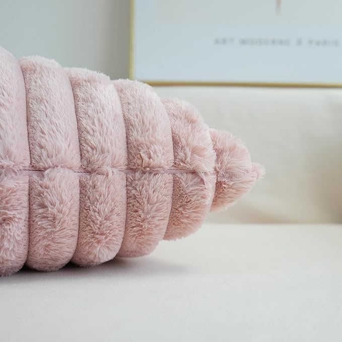 JOJUSIS Pack of 2 Faux Fur Plush Decorative Throw Pillow Covers Couch Cushion Case Soft Pillowcases (Pink, 12 x 20-Inch)