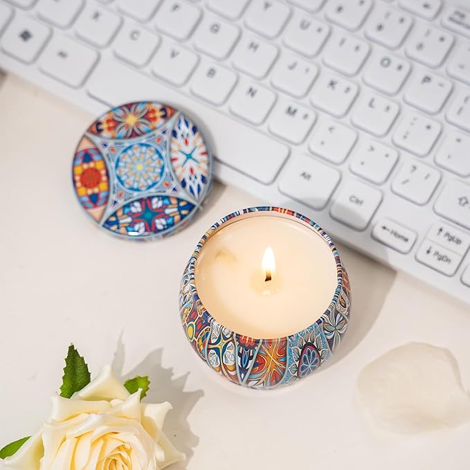 Topadorn 6 Pack Scented Candles Gift Set - Soy Wax Aromatherapy Candles for Home, Relaxation, Meditation, Yoga - Long Lasting Fragrance