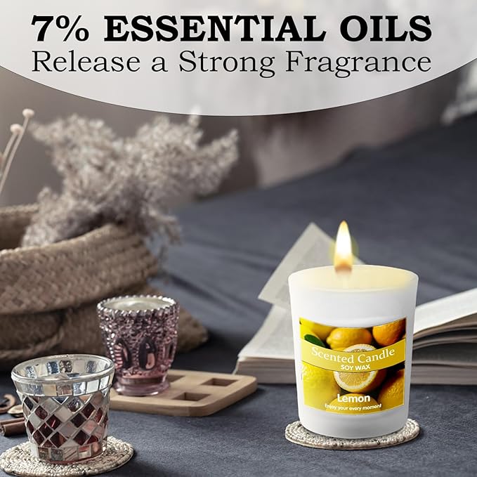 6-Pack Scented Candles Gift Set, Home Relaxation Soy Wax Aromatherapy Candles, Valentine, Anniversary, Christmas Birthday Gifts for Women & Men