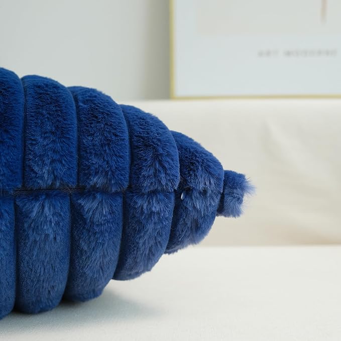 JOJUSIS Pack of 2 Faux Fur Plush Decorative Throw Pillow Covers Couch Cushion Case Soft Pillowcases (Navy Blue, 12 x 20-Inch)