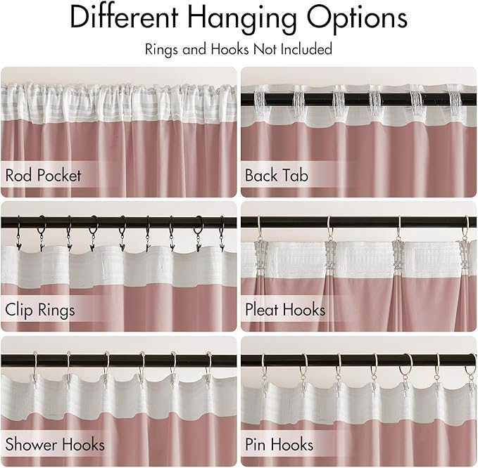 MIULEE Baby Pink Velvet Curtains 96 inches 2 Panels - Luxury Room Darkening Window Drapes for Bedroom Living Room Thermal Insulated Super Soft Blackout, Back Tab Rod Pocket Pinch Pleated, W52 x L96