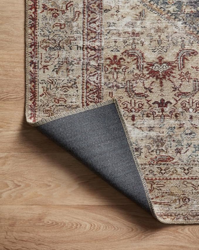 Loloi Amber Lewis Georgie Collection GER-04 Teal/Antique 10'-0" x 14'-0", .19" Pile Height, Area Rug