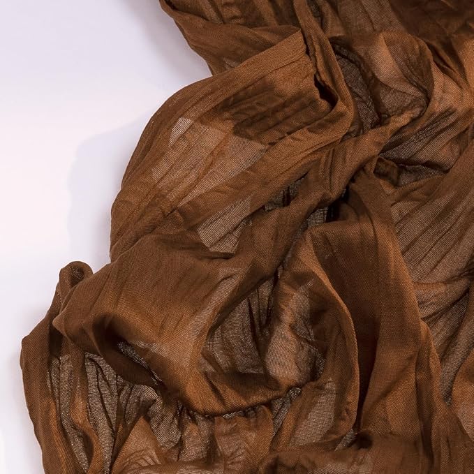 Brown Cheesecloth Table Runner Tan Fall Table Runner Boho Gauze 120 Inches Marron Cheese Cloth Fall Table Decorations for Thanksgiving Wedding Bridal Baby Shower Tea Party Decor