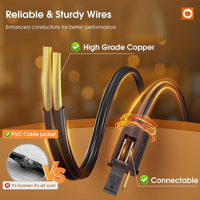 addlon 50FT LED Outdoor String Lights with Edison Shatterproof Bulbs, Weatherproof Strand, Commercial Grade Patio Lights, Decorative for Garden or Patio, Black