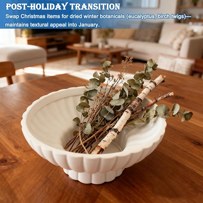 Small Footed Decorative Bowl Ceramic Modern Pedestal Bowl,Function beautifully as a catch-all bowl for keys, coins, or jewelry near entryways for Home Organization Home Decor,Approx Capacity 2 Cups