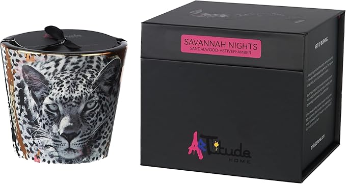 Scented Candle | Eco-Friendly Soy Blend Wax | Luxury Candles | Perfect for Gifting | Perfect for Home Décor | 14oz | 10cm Tall | Approx Burn Time - 80 Hours (Savannah Nights, 10cm)